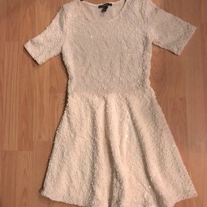 Forever21 textured and sequin detail skater dress